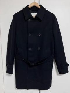MACKINTOSH（マッキントッシュ）のロング丈ピーコート　ベルト付き　紺 MACKINTOSH（マッキントッシュ）のロング丈ピーコートベルト付き紺