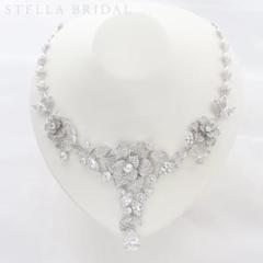 STELLA BRIDAL ココ・フルール ロゼ クリア ネックレス Sサイズ STELLA BRIDAL ココ・フルール ロゼ クリア ネックレス Sサイズ