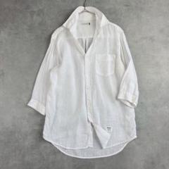 nano・universe ナノユニバース リネンシャツブラウス