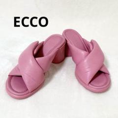 ECCO Sculpted Lx 55 ヒール クロスサンダル レザー ピンク