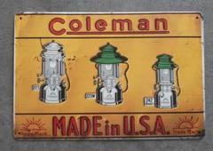 C③　送料込み※新品/レトロブリキ看板/アンティーク Coleman 1枚