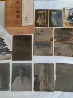 浅野総一郎ガラス写真乾板１3枚木箱付き 浅野総一郎ガラス写真乾板13枚木箱付き - メルカリ