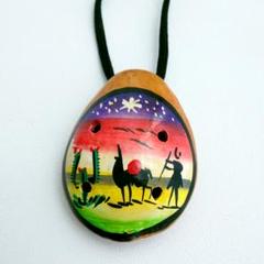 レア ☆ アーティスト絵付け ミニオカリナ オカリナネックレス