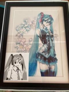 正規品 初音ミク 複製原画 ボカロ KEI ボーカロイド ポスター A4 額縁 正規品 初音ミク 複製原画 ボカロ KEI ボーカロイド ポスター A4