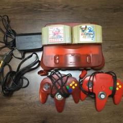 ニンテンドー64 本体 任天堂 クリアレッド レッド コントローラー ソフト