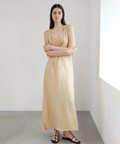 la peaudegem 2way u neck dress