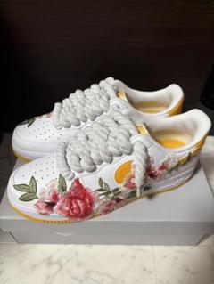 Nike Air Force 1 花柄刺繍 シューズ ロープカスタム 31cm Nike Air Force 1 花柄刺繍 シューズ ロープカスタム 31cm