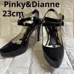 Pinky&Dianne ストラップ付きパンプス　ハイヒール　ブラック