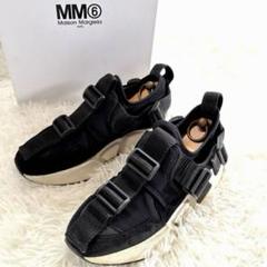 MM6 Maison Margiela 23 ベルト スニーカー 黒 レディース