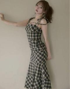 レディースウェア andmary Cecily check long dress andmary アンドマリー cecily check long dress