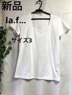 ✨日本製✨ ラエフ 【3】 カットソー 半袖 シンプル 大人可愛い クール 白 J Lounge限定】la.fロゴTシャツ≪手洗い可能≫ | la.f（ラ