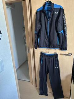 OAKLEY ジャージ上下セット M 黒/青