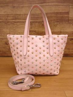 美品 ジミーチュウ MINI SARA ミニサラ 2way ショルダーバッグ