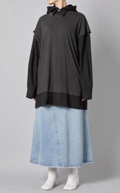 MM6 Maison Margiela フェイクレイヤードフーディートップス MM6 Maison Margiela フェイクレイヤードフーディトップス