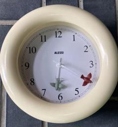 アレッシ　Alessi 壁掛け時計 イエロー　デザイン：マイケル・グレイブス アレッシAlessi 壁掛け時計 イエローデザイン：マイケル・グレイブス