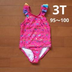 水着　ディズニー　ミニー　レインボー　ピンク　 3T　95～100㎝