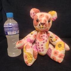 花柄の手作りテディベア