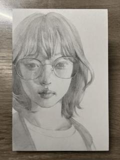 手描きイラスト 女の子 鉛筆 原画 オリジナル - メルカリ