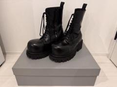 バレンシアガstomperレザー ブラック ハイカットブーツ Balenciaga Stomper Boots In Black | ModeSens