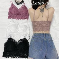 人気トップス　モカ　レース　フェミニンのサムネイル