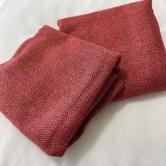 1点のみ❤️クッションカバー45x45cm 2枚セット リネン亜麻　オレンジ