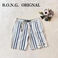 【ボング】ショートパンツ(M)スノライプ 英字ロゴ シンプル カジュアル ズボン
