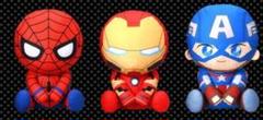 新品未使用：ぬいぐるみ スパイダーマン・アイアンマン・キャプテン・アメリカ