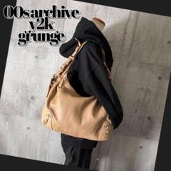 y2k leather one shoulder bag 00s archive - メルカリ