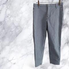 ◆美品◆ ビス クロップドパンツ S ストレッチ チェック 春夏秋 ◆c0734
