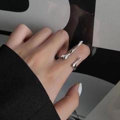 シンプル シルバー 韓国 アシンメトリー レディース リング アクセ