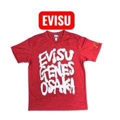 エヴィス Tシャツ Lサイズ EVISU GENES OSAKA レッド 美品