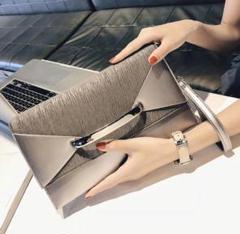 パーティーバッグ クラッチバッグ セカンドバッグ 結婚式 グレー ベージュ