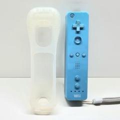 【純正品】Wiiリモコン　アオ　青　ブルー　ジャケット、ストラップ付き