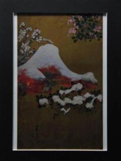 No.236 掛花図屏風 伝 光子内親王筆 ミニチュア屏風 - メルカリ