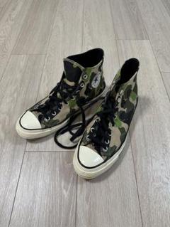 日本製 japan ALL STAR チャックテイラーカモフラージュ柄スニーカー 日本製 japan ALL STAR チャックテイラーカモフラージュ柄