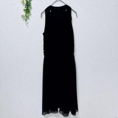 279 美品ユナイテッドアローズ フォーマルワンピース 胸元クロス ブラック S