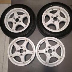 中古ホイール 4本 RAYS TE37 14インチ 5.0J +45 4H-110 ハブ73mm