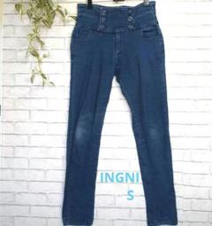 INGNI　ハイウエストデニムスキニー　Mサイズ　細見え脚長カジュアル　ブルー