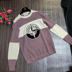 ストーンアイランド　ボーダー　ロゴ　ビッグ　ニット　トレーナー　ロングtシャツ