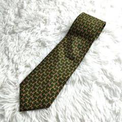 イタリア製 サルヴァトーレフェラガモ ネクタイ シルク メンズ 馬 総柄 美品♪