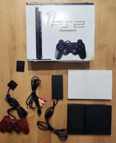 【PS2薄型×2台】箱＆付属品セット 電源欠品