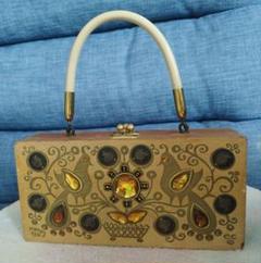 感*し様 エニッドコリンズ　アンティーク木製バッグ 60's vintage 【Enid Collins