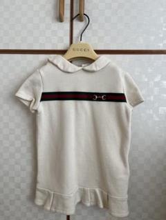 GUCCI＊ 襟付きフリル裾ワンピース