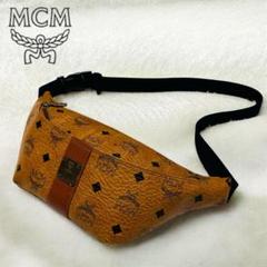希少 大人気 MCM ヴィセトス レザー ウエストポーチ ボディ
