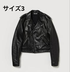 【サイズ3】AURALEE Lamb Leather Riders Jacket