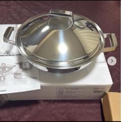 新品◆28cm◆大きなステンレス鍋◆7層鍋 両手鍋 タッパーウェア 28センチ 新品◇28cm◇大きなステンレス鍋◇7層鍋 両手鍋 タッパーウェア