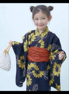 昭和レトロ　注染　ひまわりプリント浴衣 150cm 浴衣 ひまわりの通販 | 浴衣の価格比較ならビカム