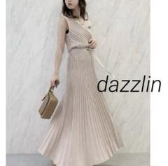 dazzlin ノースリーブニットワンピース ブラック