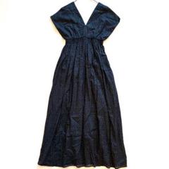 美品 マリハ 定価2.8万円 夏の光のドレス ギャザー ロング丈ワンピース 美品 マリハ 定価2.8万円 夏の光のドレス ギャザー ロング丈