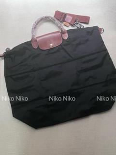 LONGCHAMP ロンシャン トラベルバック ボストンバッグ 大容量 黒